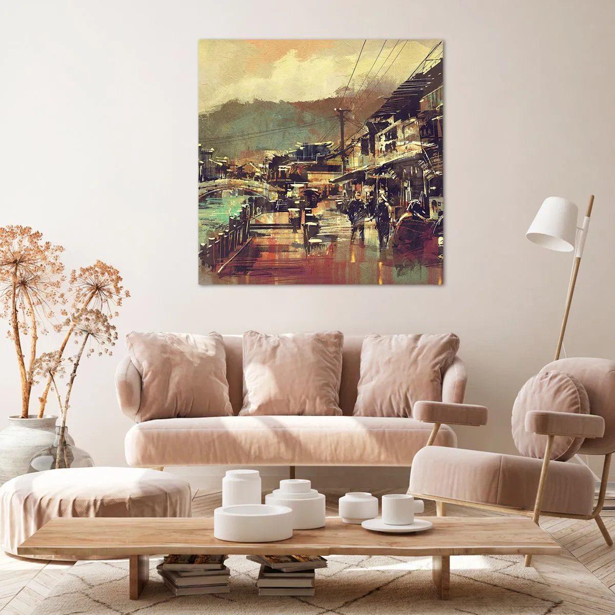 Vászonkép - Az élet, mint a szürke gazdagság - 40x40 cm