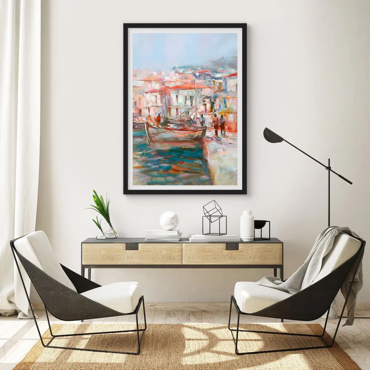 Poszter fehér keretben - Pasztell vakáció - 30x40 cm