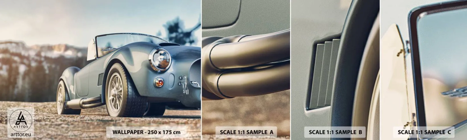 Fotótapéta Minta Öntapadós Deluxe Sticker - Mert a stílus számít - Autó, Kabrió, Utazás - 100x30 cm