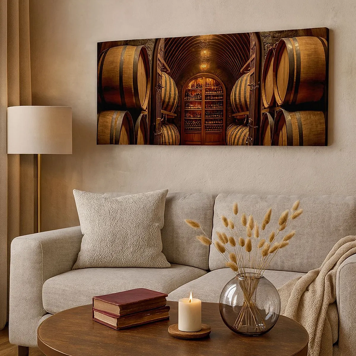 Vászonkép - Hangulatos pince - 100x40 cm