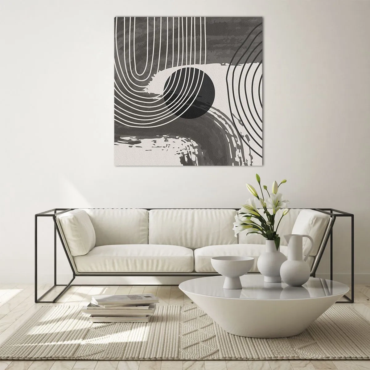 Üveg kép - Az ovális nyer - 70x70 cm