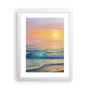 Poszter fekete keretben - A hullámok türkizkék dala - 30x40 cm