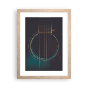 Poszter világos tölgy keretben - Egy pillanat, mielőtt megszólal - 30x40 cm