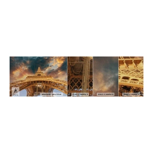 Fotótapéta Minta Premium Sand - Ahogy az emberiség eljutott az egekig - Eiffel-torony, Építészet, Párizs - 100x30 cm