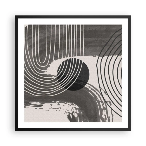 Poszter fehér keretben - Az ovális nyer - 60x60 cm