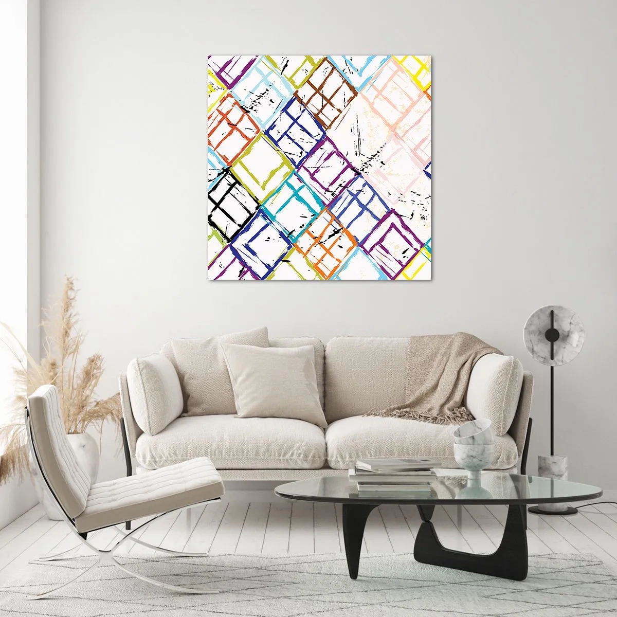 Üveg kép - Bérelhető cellák - 70x70 cm