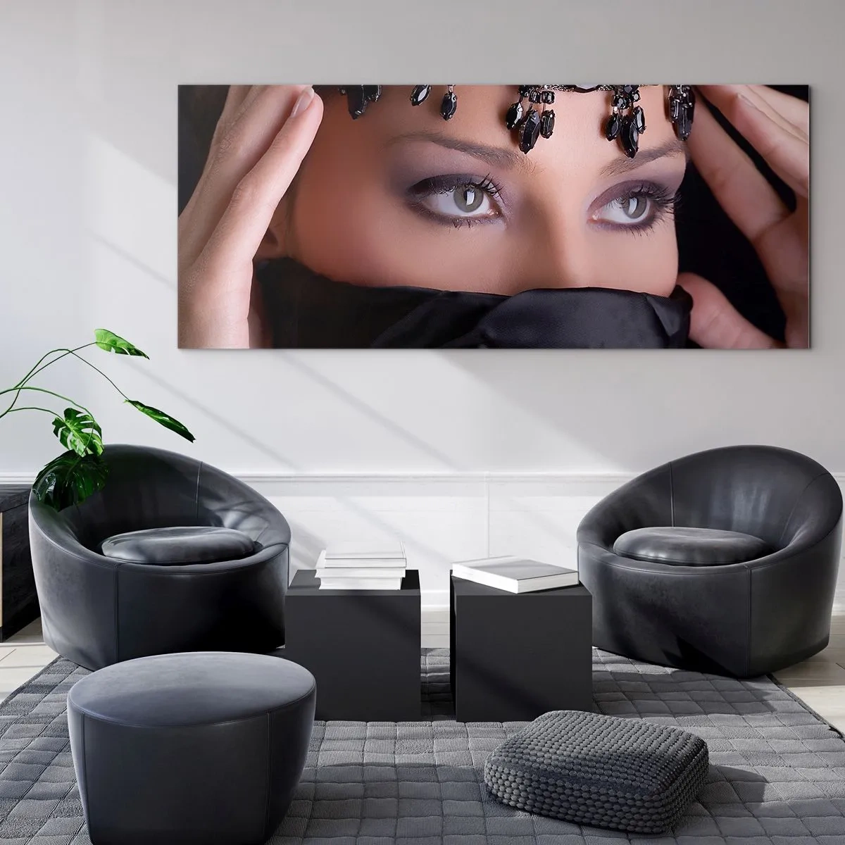 Üveg kép - Orientális csábító rejtély - 140x50 cm