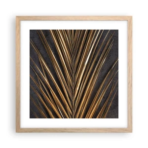 Poszter világos tölgy keretben - A trópusok aranya - 40x40 cm