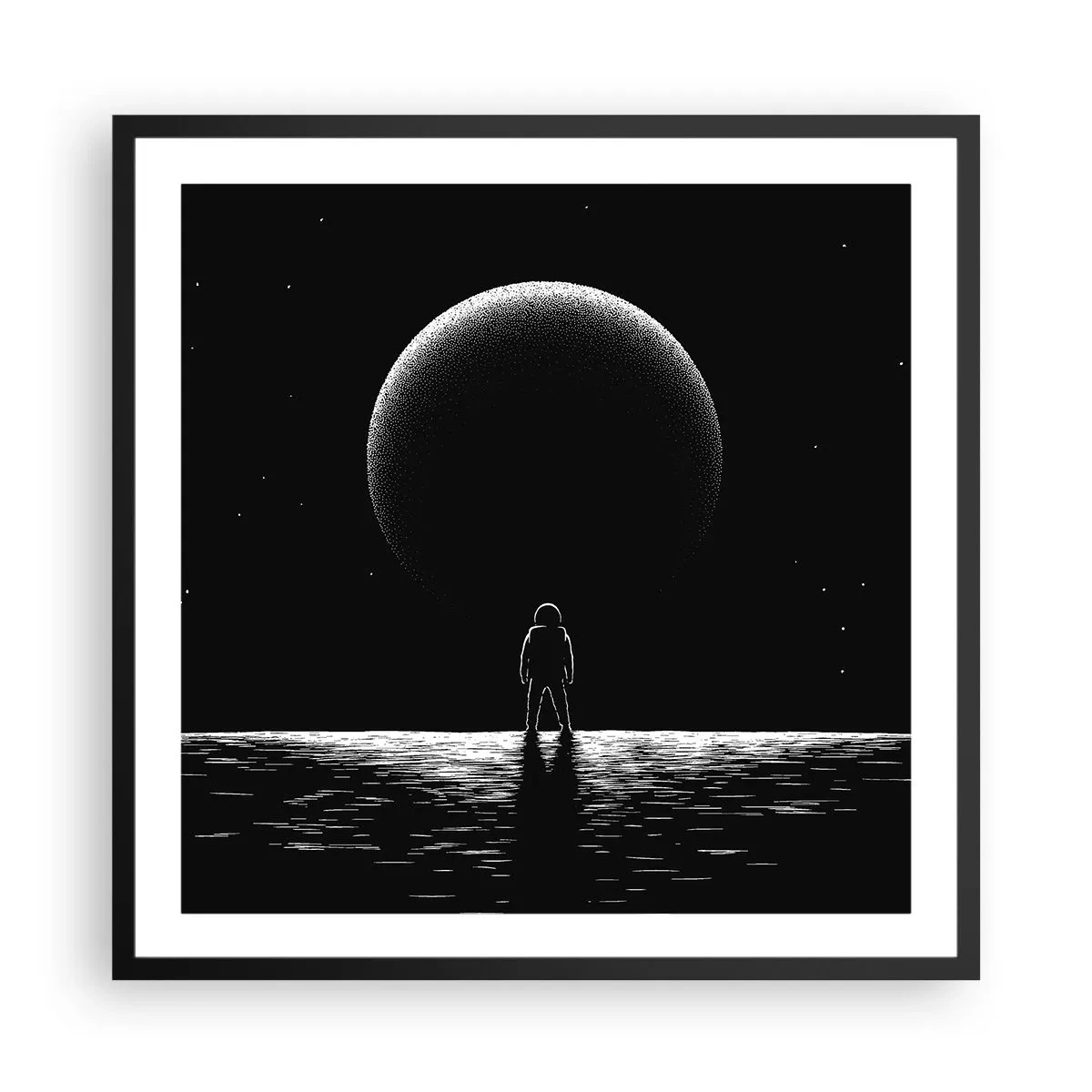 Poszter fehér keretben - Szemtől szemben - 60x60 cm