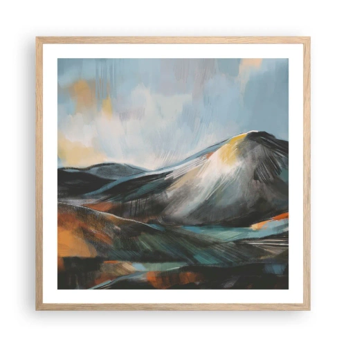 Poszter világos tölgy keretben - Nyers és gyönyörű - 60x60 cm