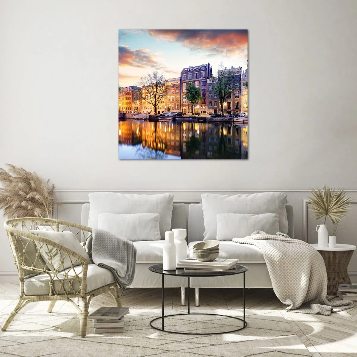 Üveg kép - Visszafogott és derűs holland szépség - 60x60 cm