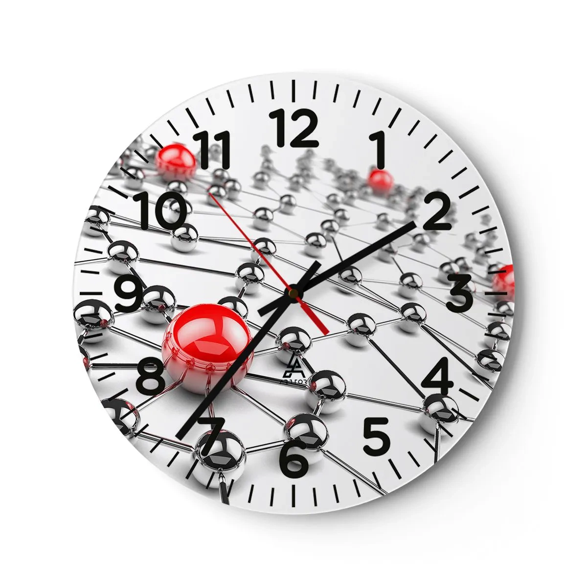 Falióra, Óra - Ezüst háló - 30x30 cm