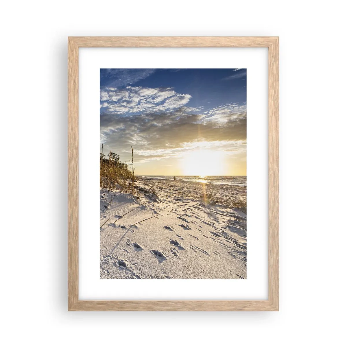 Poszter világos tölgy keretben - Meghívás egy sétára - 30x40 cm