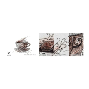 Fotótapéta Minta Premium Sand - Tea mindenre jó - Absztrakció, Csésze, Eszpresszó - 100x30 cm