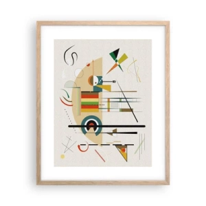 Poszter világos tölgy keretben - És nevet a világ - 40x50 cm
