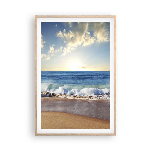 Poszter világos tölgy keretben - Mozgás és nyugalom egyszerre - 61x91 cm