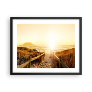 Poszter fehér keretben - A dűnén túl, a nap felé - 50x40 cm