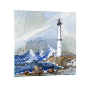 Üveg kép - A sötétséggel és a viharral szemben - 50x50 cm