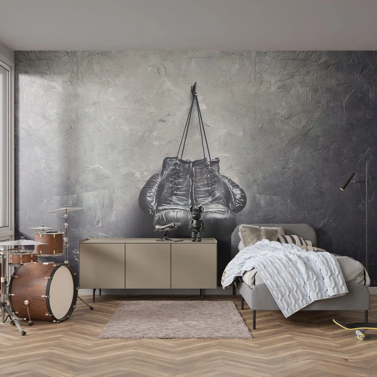 Fotótapéta Standard Eco - A küzdelem és a béke ideje - Doboz, Bokszkesztyű, Szüret - 150x105 cm