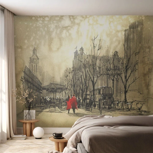 Fotótapéta Standard Eco - Egy randevú a londoni ködben - Város, London, Építészet - 500x350 cm