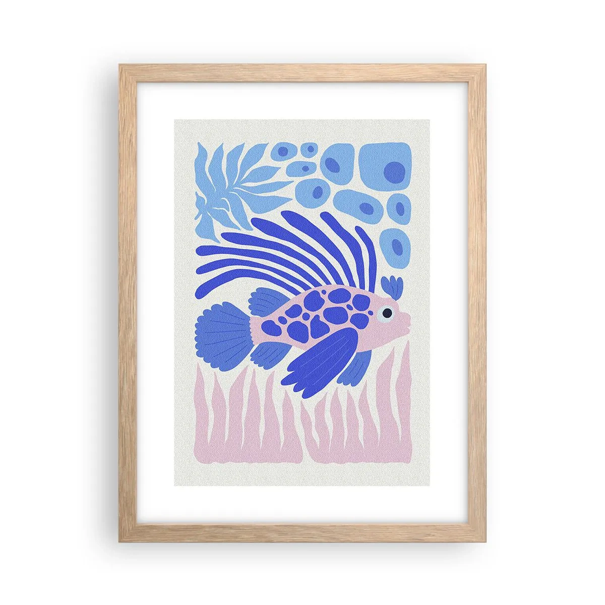 Poszter világos tölgy keretben - Elemében - 30x40 cm