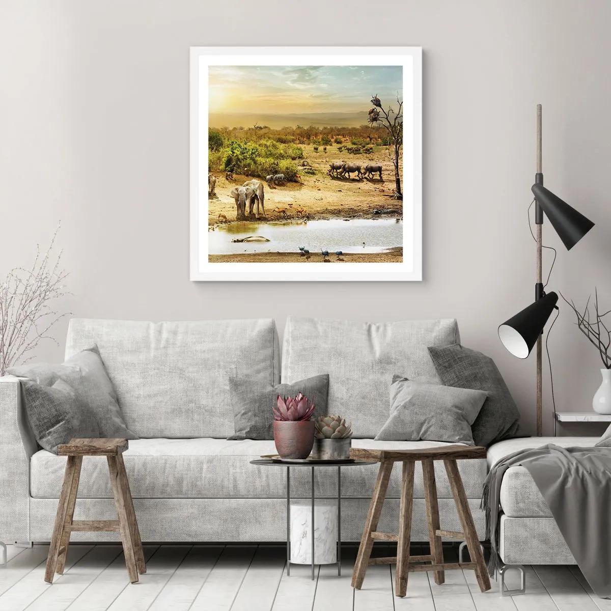 Poszter fekete keretben - „Z Edenu zaś wypływała rzeka…" - 40x40 cm