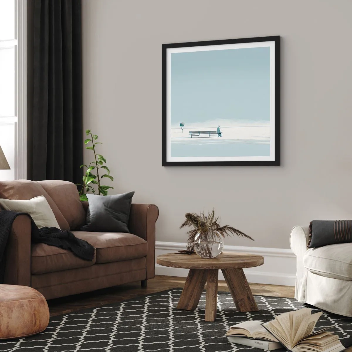 Poszter fehér keretben - Igen, én várok. - 30x30 cm