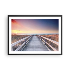 Poszter fehér keretben - Balti esti aurora - 70x50 cm