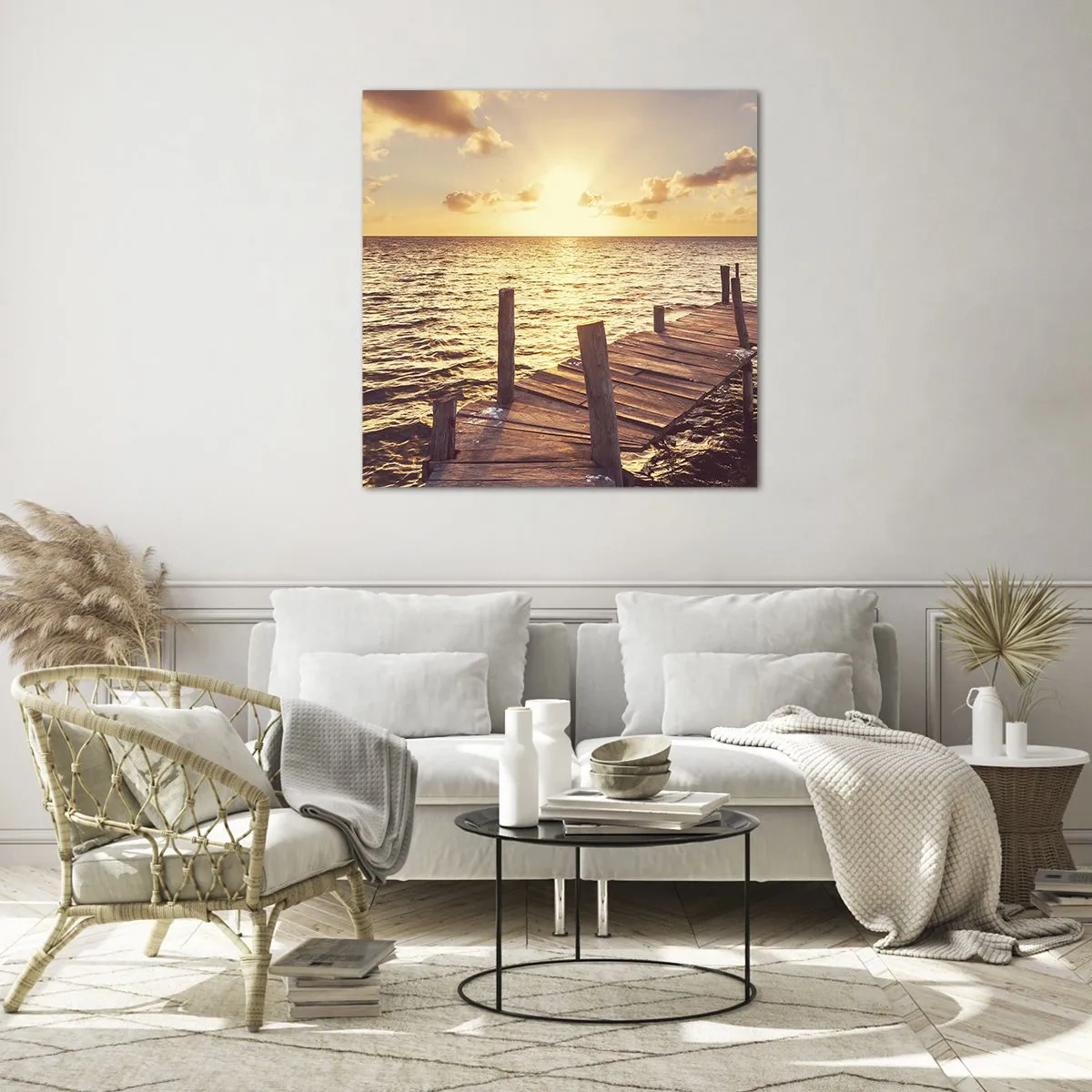 Üveg kép - A szelídség aranyföldje - 40x40 cm