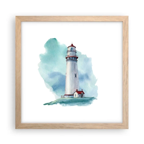 Poszter világos tölgy keretben - A kék szelíd húga - 30x30 cm