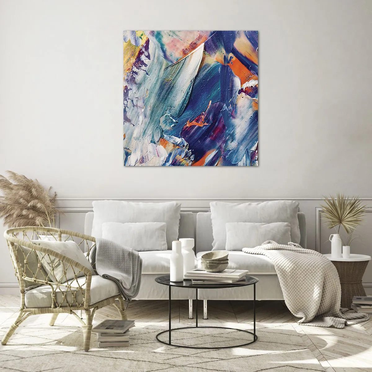 Üveg kép - Színkavalkád - 70x70 cm