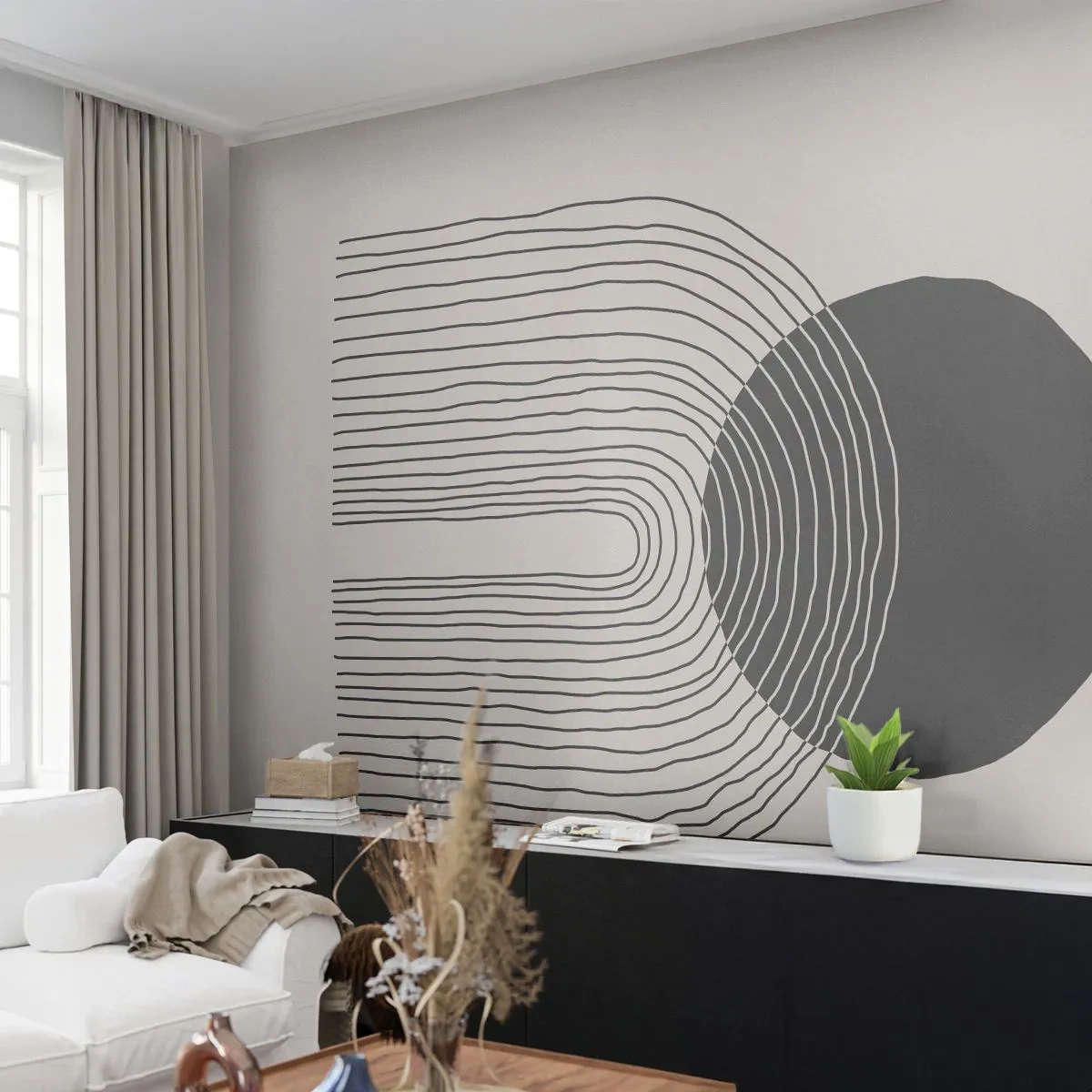 Fotótapéta Premium Canvas - Remegés és biztosság - Absztrakció, Darab, Minimalizmus - 450x315 cm