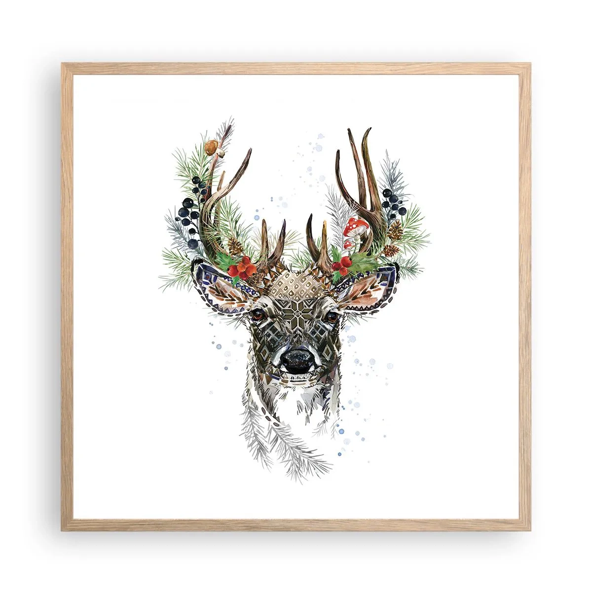 Poszter világos tölgy keretben - Ünnepi köntösben - 60x60 cm