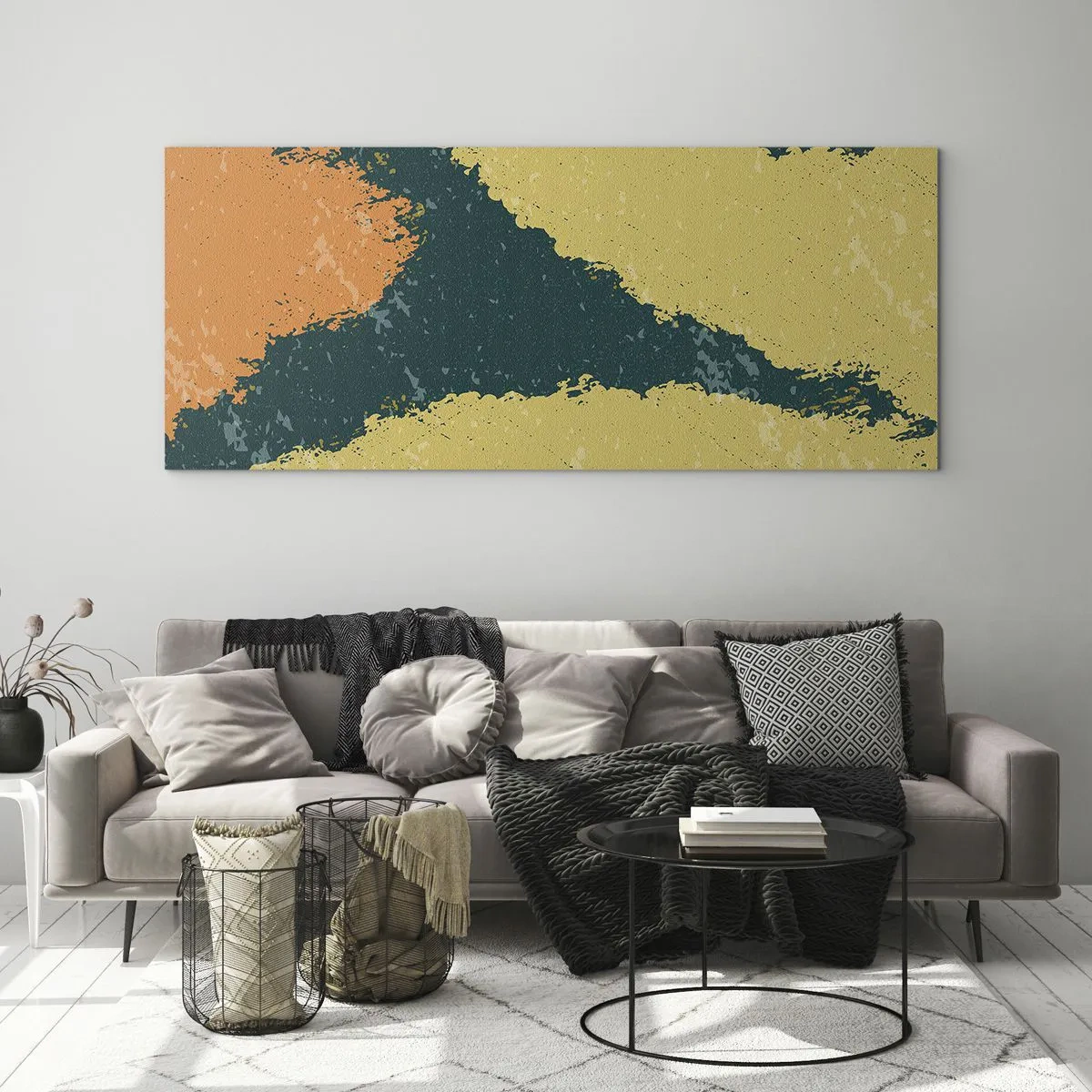 Üveg kép - Absztrakció - lassú mozgás - 100x40 cm