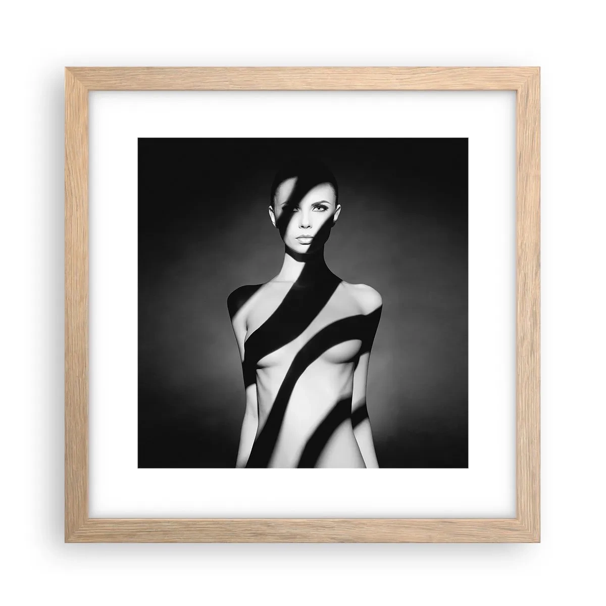 Poszter világos tölgy keretben - Fényben és árnyékban - 30x30 cm