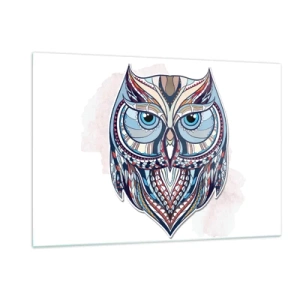 Üveg kép - Kidolgozott díszbagoly - 120x80 cm