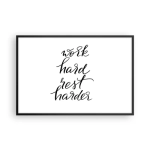 Poszter fehér keretben - Élet egyensúly - 91x61 cm