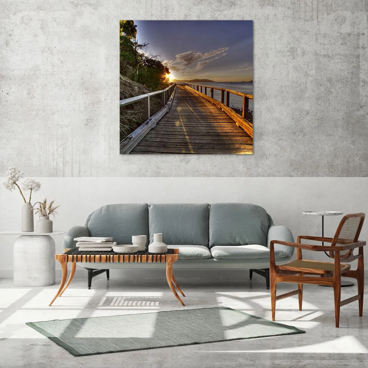 Üveg kép - Menj, menj a nap felé - 30x30 cm