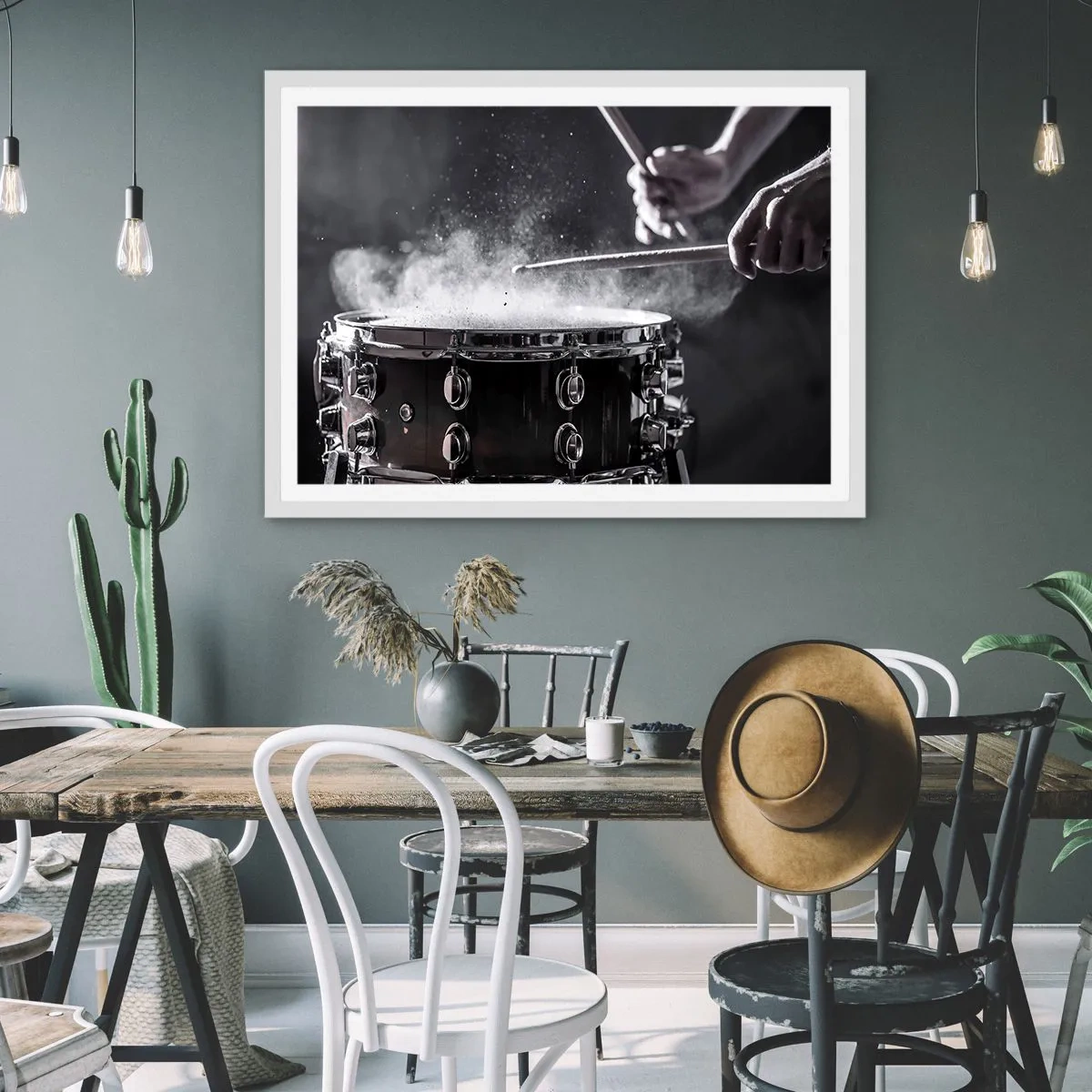 Poszter fekete keretben - A zene pulzusa - 70x50 cm