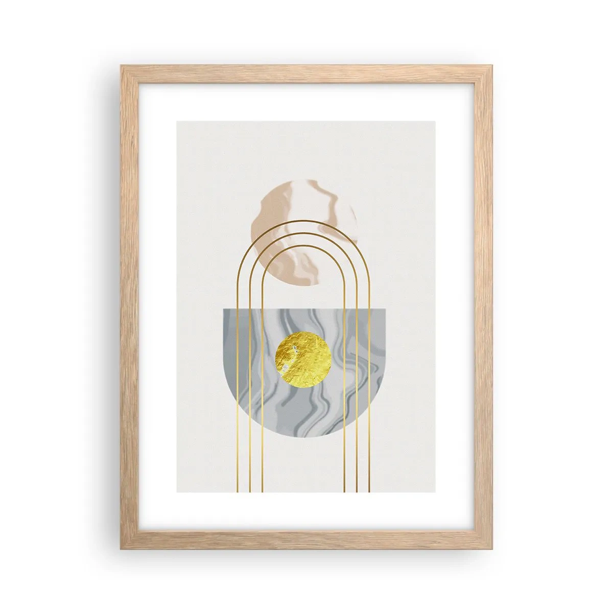 Poszter világos tölgy keretben - Fényerő és ragyogás - 30x40 cm