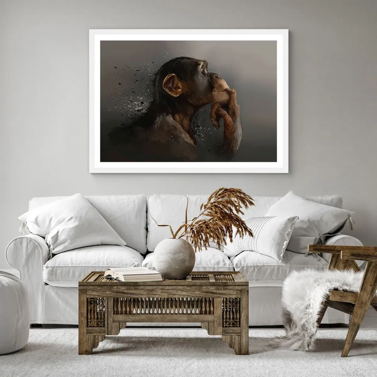 Poszter fekete keretben - Biztosan gondolkodó - 100x70 cm