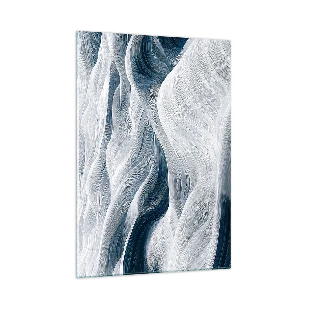 Üveg kép - Fehéres kék hullámok - 50x70 cm