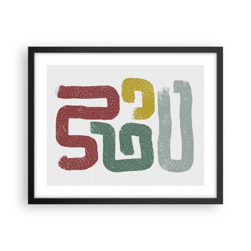 Poszter fehér keretben - Egy ismeretlen nyelven - 50x40 cm