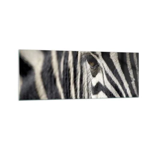 Üveg kép - Csíkos portré - 140x50 cm