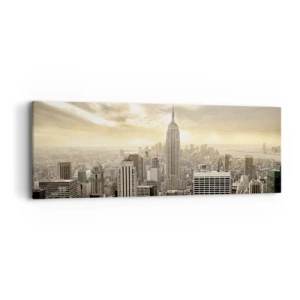 Vászonkép - Szürkéből szőtt New York - 90x30 cm