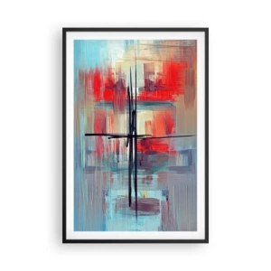Poszter fehér keretben - Tájkép egy ismeretlen dimenzióban - 61x91 cm