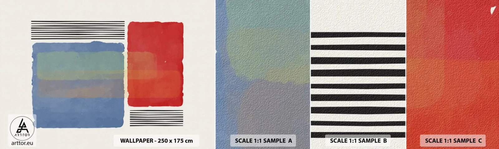 Fotótapéta Minta Standard Eco - A geometria szelleme és betűje - Absztrakció, Darab, Modern művészet. - 100x30 cm