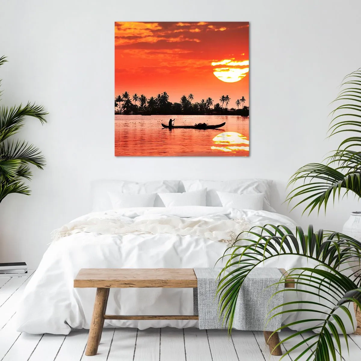 Vászonkép - A trópusok nyugalma naplementekor - 60x60 cm
