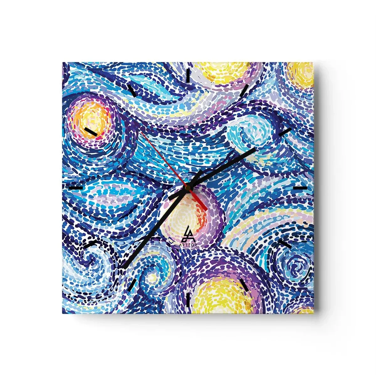 Falióra, Óra - Van Gogh képéből - 30x30 cm