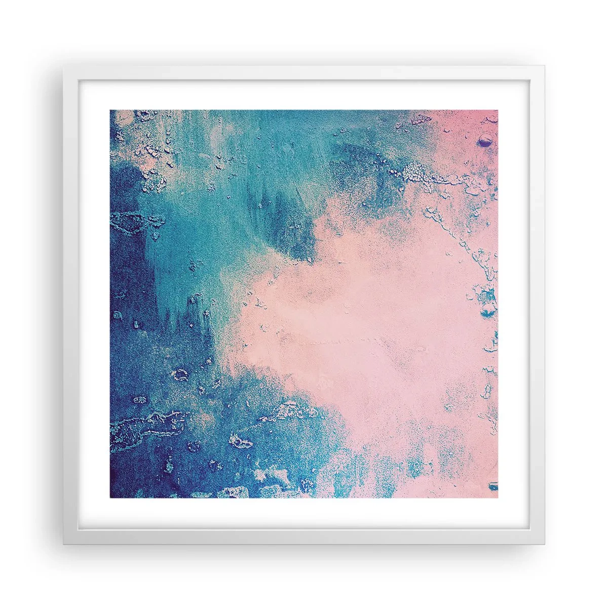 Poszter fekete keretben - Kék ölelések - 50x50 cm